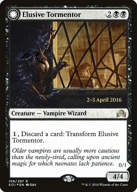 Persécutrice insaisissable // Brume insidieuse, carte Magic PSOI 108s — extension Shadows over Innistrad Promos