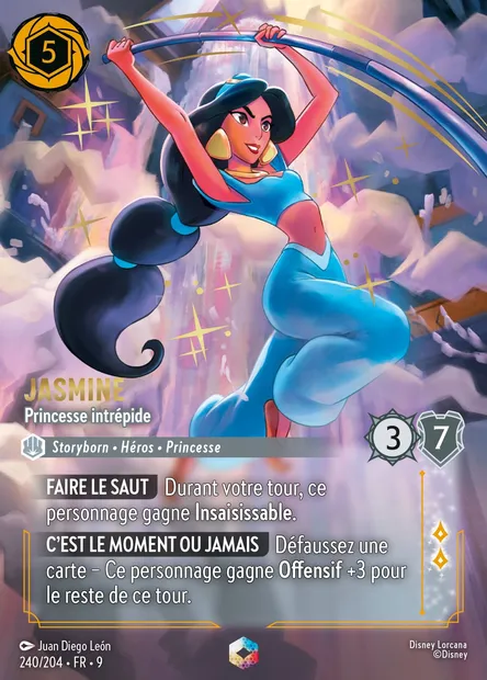 Jasmine - Princesse intrépide, carte Disney Lorcana CH9-240 — extension Fabuleux