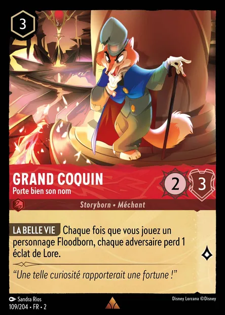 Grand Coquin - Porte bien son nom, carte Disney Lorcana CH2-109 — extension L'Ascension des Floodborn