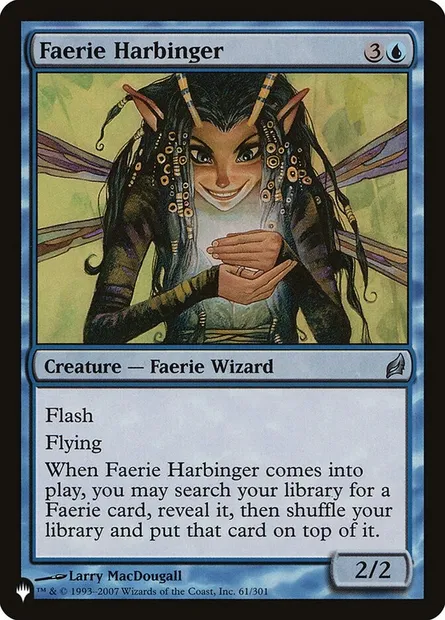 Faerie Harbinger, Magic card PLST LRW-61 — The List set