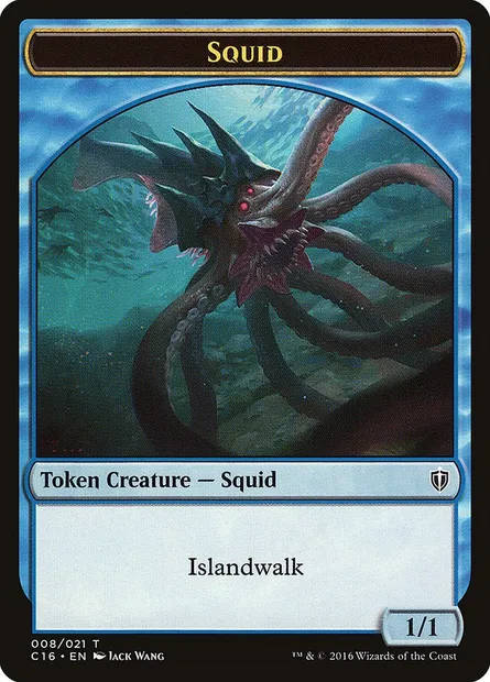 Squid, Magic card TC16 8 — Commander 2016 Tokens set