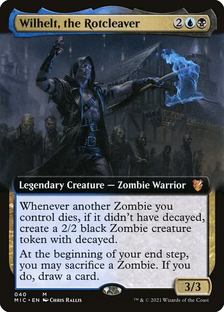 Wilhelt, the Rotcleaver, Magic card MIC 40 — Midnight Hunt Commander set