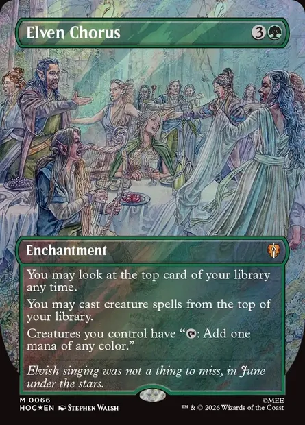 Chœur elfe, carte Magic HOC 66 — extension The Hobbit Eternal