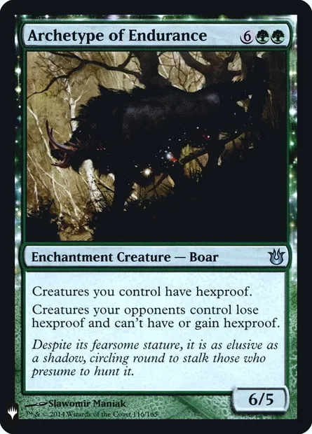 Archetype of Endurance, Magic card PLST BNG-116 — The List set