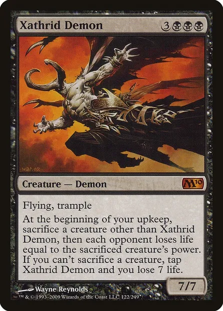 Xathrid Demon, Magic card M10 122 — Magic 2010 set