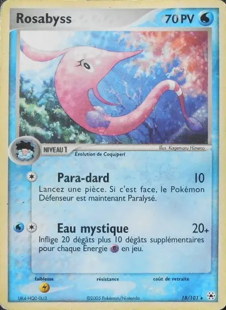 Rosabyss, carte Pokémon HL 18 — extension EX Légendes Oubliées