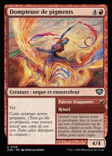 Dompteuse de pigments // Striking Palette, carte Magic SOS 126 — extension Secrets of Strixhaven