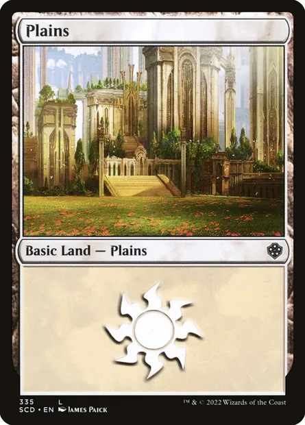 Plains, Magic card SCD 335 — Starter Commander Decks set