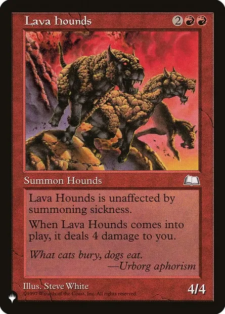 Lava Hounds, Magic card PLST WTH-109 — The List set