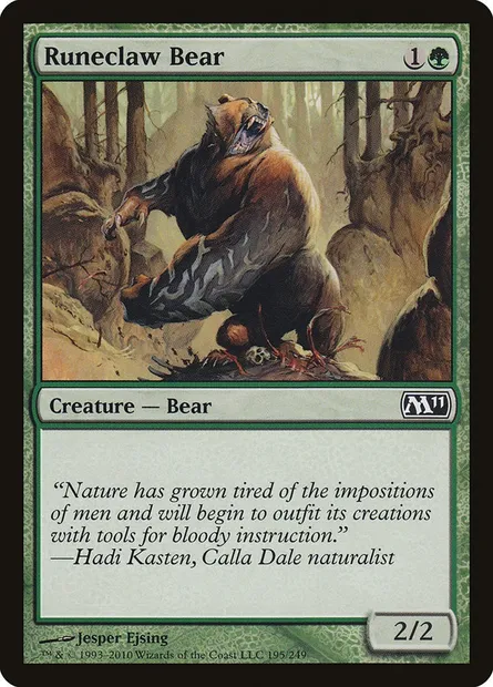 Runeclaw Bear, Magic card M11 195 — Magic 2011 set