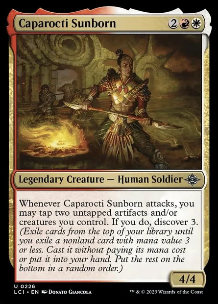 Caparocti Sunborn, Magic card LCI 226 — The Lost Caverns of Ixalan set