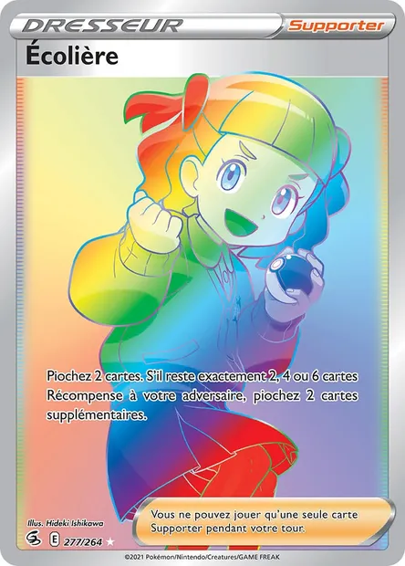 Écolière, carte Pokémon FST 277 — extension Poing de Fusion