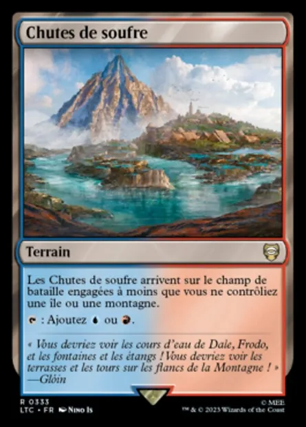 Chutes de soufre, carte Magic LTC 333 — extension Tales of Middle-earth Commander