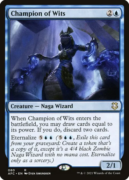 Champion of Wits, Magic card AFC 80 — Forgotten Realms Commander set