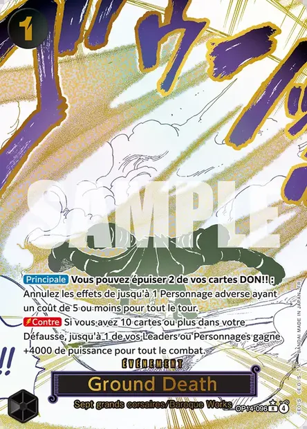 Ground Death, carte One Piece OP14-096 — extension LES SEPT DE LA MER D'AZUR