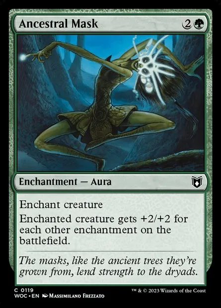 Ancestral Mask, Magic card WOC 119 — Wilds of Eldraine Commander set