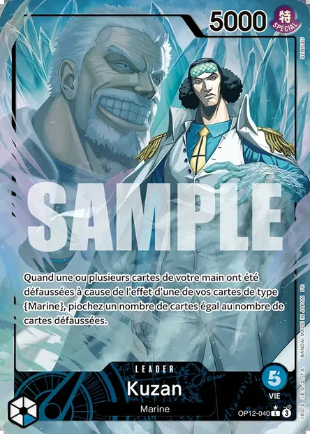 Kuzan, carte One Piece OP12-040 — extension L'HÉRITAGE DU MAÎTRE