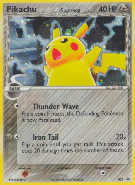 Pikachu δ, Pokémon card PR-NP 35 — Nintendo Black Star Promos set