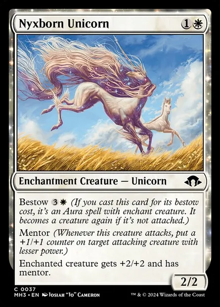 Nyxborn Unicorn, Magic card MH3 37 — Modern Horizons 3 set