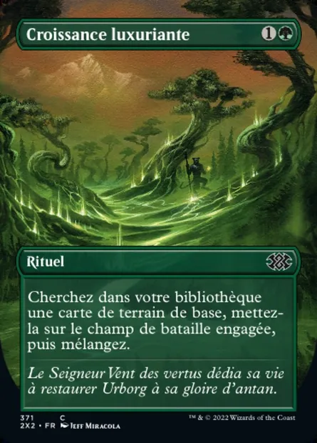 Croissance luxuriante, carte Magic 2X2 371 — extension Double Masters 2022
