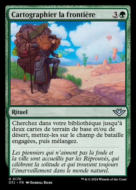 Cartographier la frontière, carte Magic OTJ 170 — extension Outlaws of Thunder Junction