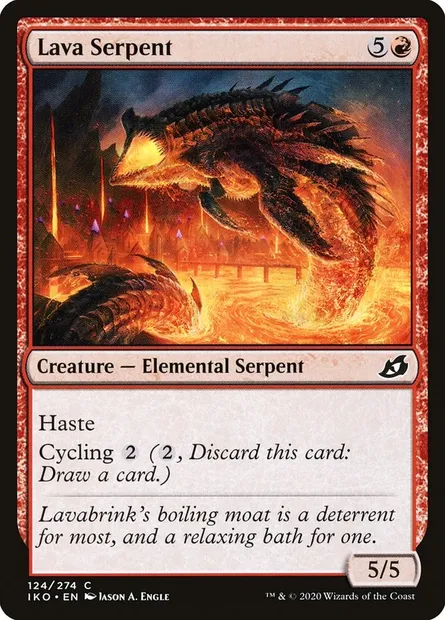 Lava Serpent, Magic card IKO 124 — Ikoria: Lair of Behemoths set