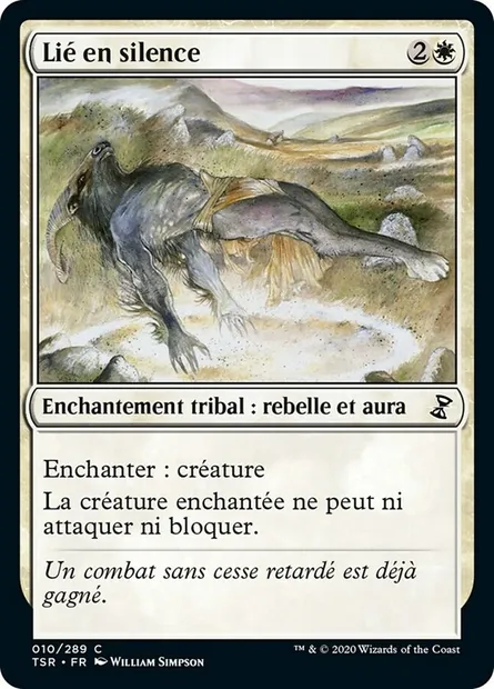Lié en silence, carte Magic TSR 10 — extension Spirale Temporelle Remastered