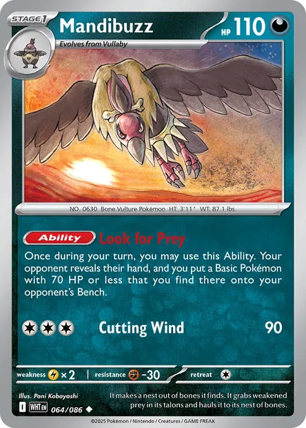Mandibuzz, Pokémon card WHT 064 — White Flare set
