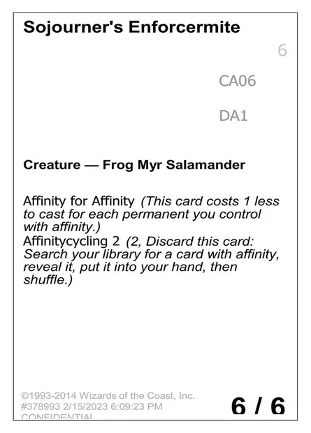 Sojourner's Enforcermite, carte Magic UNK CA06b — extension Unknown Event