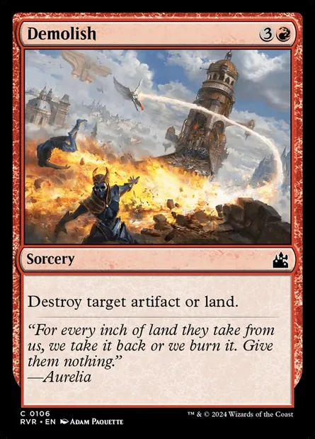 Demolish, Magic card RVR 106 — Ravnica Remastered set