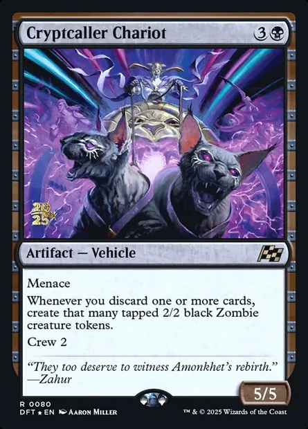 Chariot du meneur des cryptes, carte Magic PDFT 80s — extension Aetherdrift Promos