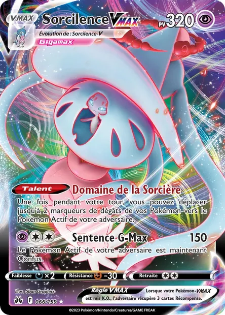 Sorcilence VMAX, carte Pokémon CRZ 066 — extension Zénith Suprême