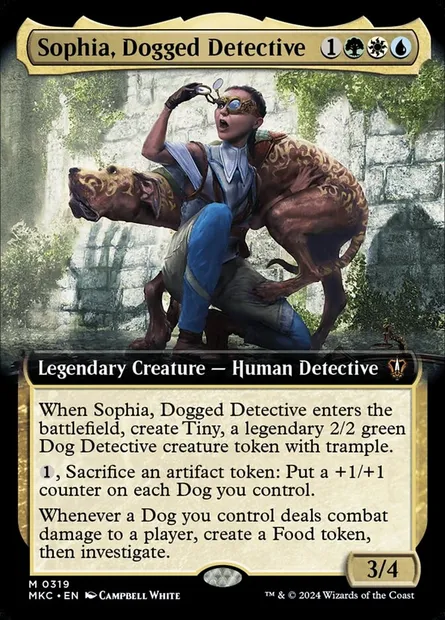 Sophia, Dogged Detective, Magic card MKC 319 — Murders at Karlov Manor Commander set
