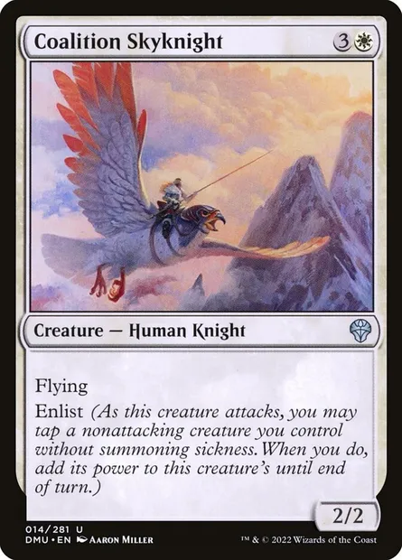 Coalition Skyknight, Magic card DMU 14 — Dominaria United set
