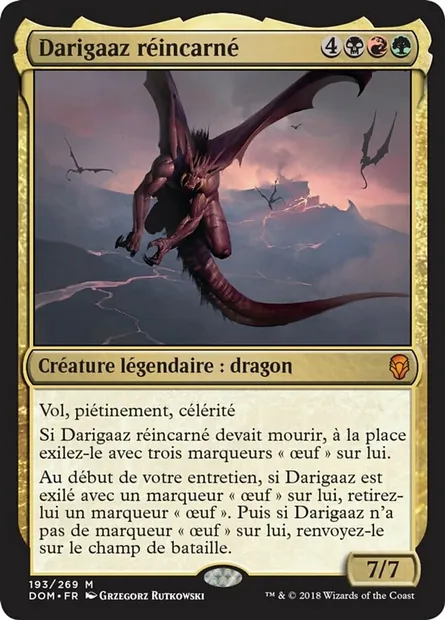 Darigaaz réincarné, carte Magic DOM 193 — extension Dominaria