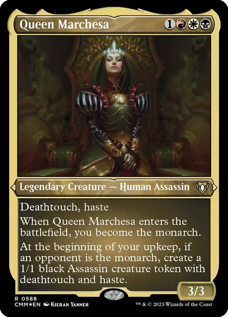 Queen Marchesa, Magic card CMM 588 — Commander Masters set