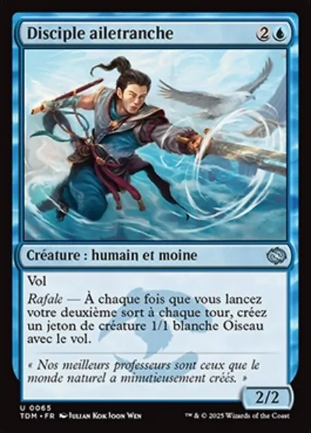 Disciple ailetranche, carte Magic TDM 65 — extension Tarkir: Dragonstorm