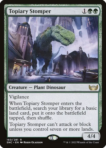 Topiary Stomper, Magic card SNC 160 — Streets of New Capenna set