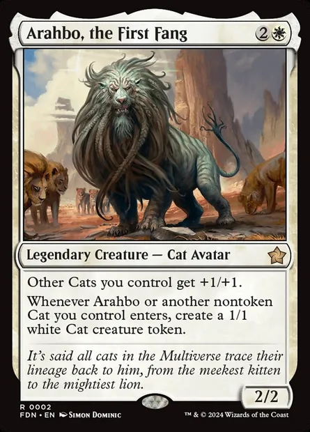 Arahbo, the First Fang, Magic card FDN 2 — Foundations set