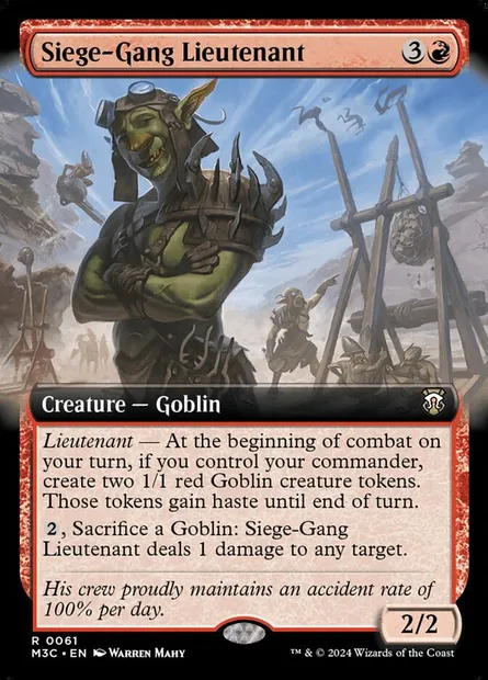 Siege-Gang Lieutenant, Magic card M3C 61 — Modern Horizons 3 Commander set