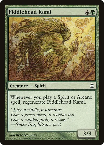 Fiddlehead Kami, Magic card SOK 130 — Saviors of Kamigawa set