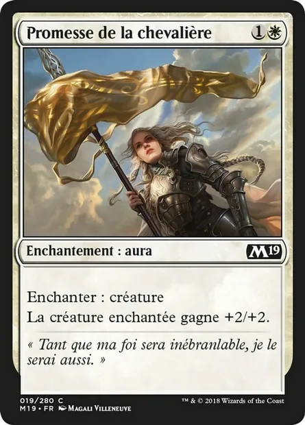 Promesse de la chevalière, carte Magic M19 19 — extension Core Set 2019