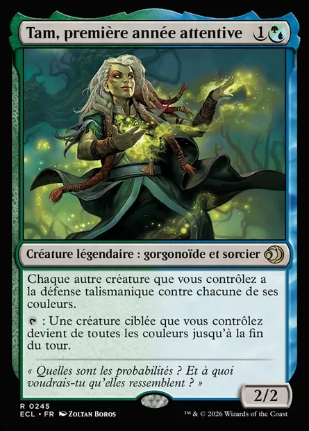 Tam, première année attentive, carte Magic ECL 245 — extension Lorwyn Eclipsed