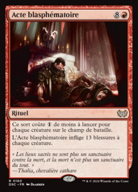 Acte blasphématoire, carte Magic DSC 160 — extension Duskmourn: House of Horror Commander