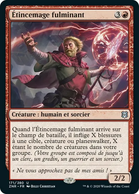 Étincemage fulminant, carte Magic ZNR 171 — extension Renaissance de Zendikar