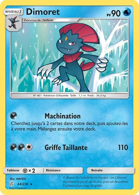 Dimoret, carte Pokémon CEC 44 — extension Éclipse Cosmique