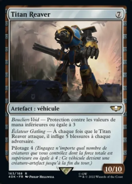 Titan Reaver, carte Magic 40K 163 — extension Warhammer 40,000 Commander