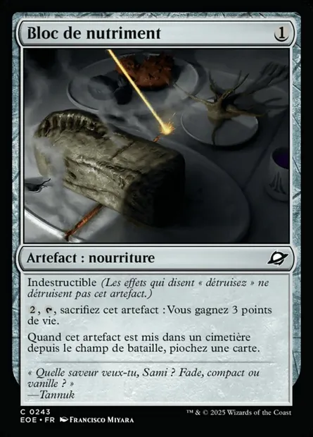 Bloc de nutriment, carte Magic EOE 243 — extension Edge of Eternities