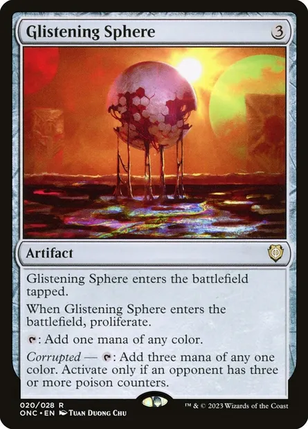 Glistening Sphere, Magic card ONC 20 — Phyrexia: All Will Be One Commander set