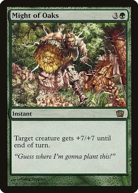 Might of Oaks, Magic card 8ED 265★ — Eighth Edition set